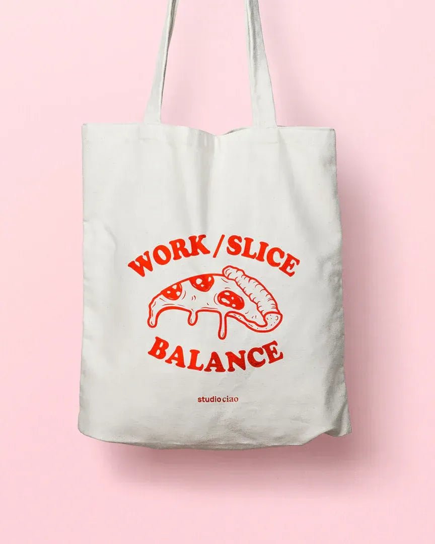 studio ciao - WORK SLICE BALANCE Jutebeutel - Tasche - ROSA ECK Concept Store