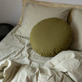 SUITE702 - Gestreifter Kissenbezug aus Bio-Baumwolle (80 x 80 cm) • Olive-Ecru - ROSA ECK