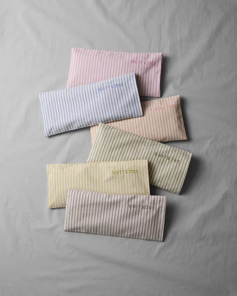 SUITE702 - Gestreiftes Augenkissen • Olive - Ecru - Eye Pillow - ROSA ECK