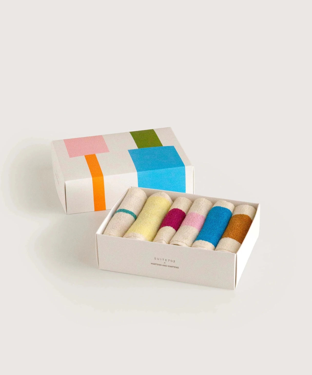 SUITE702 - MARTENS & MARTENS Mini-Handtücher (6er-Set 30 x 30 cm) • Gift Set - ROSA ECK