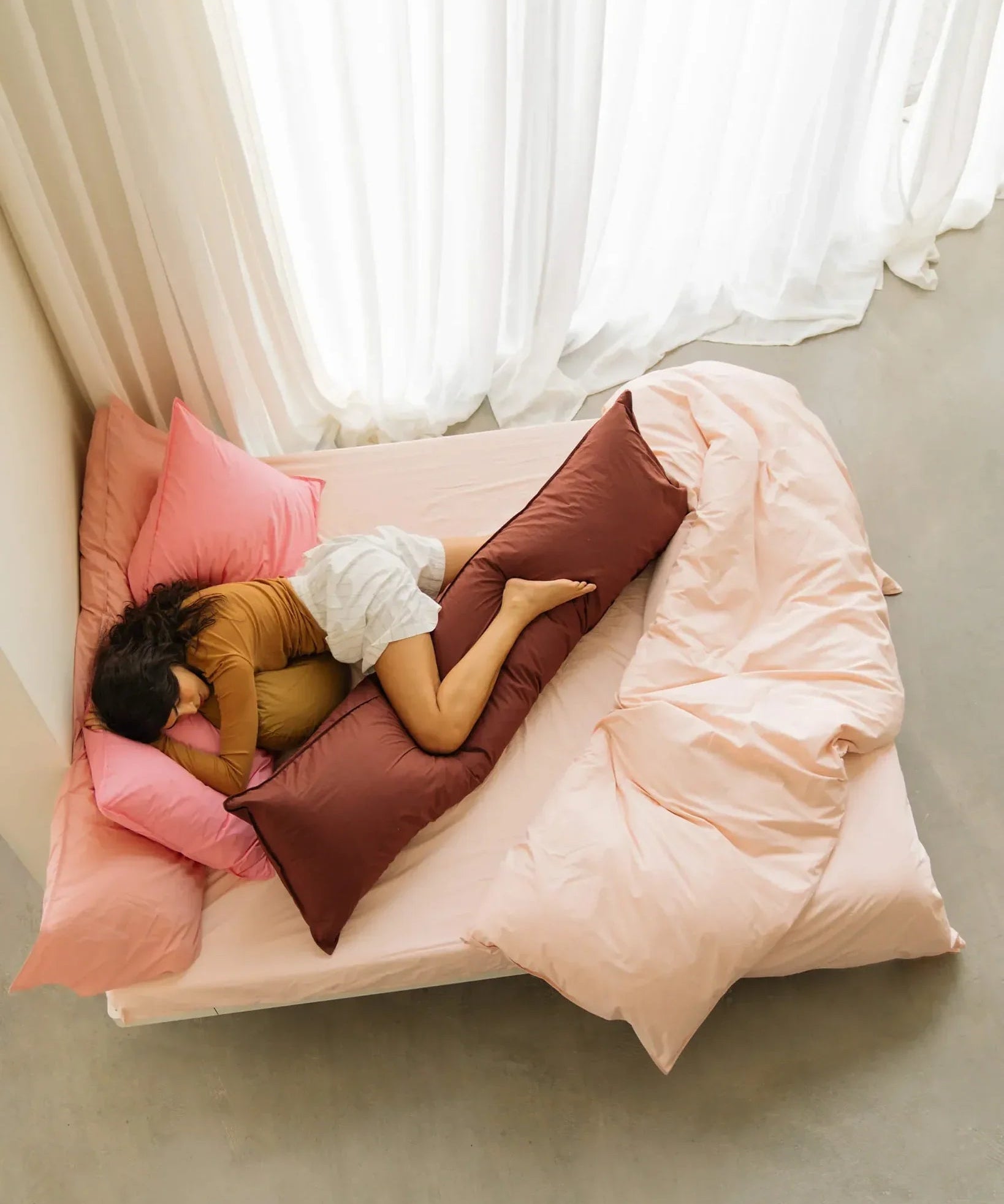 SUITE702 - Spannbettlaken aus Bio-Baumwolle • Blush - ROSA ECK
