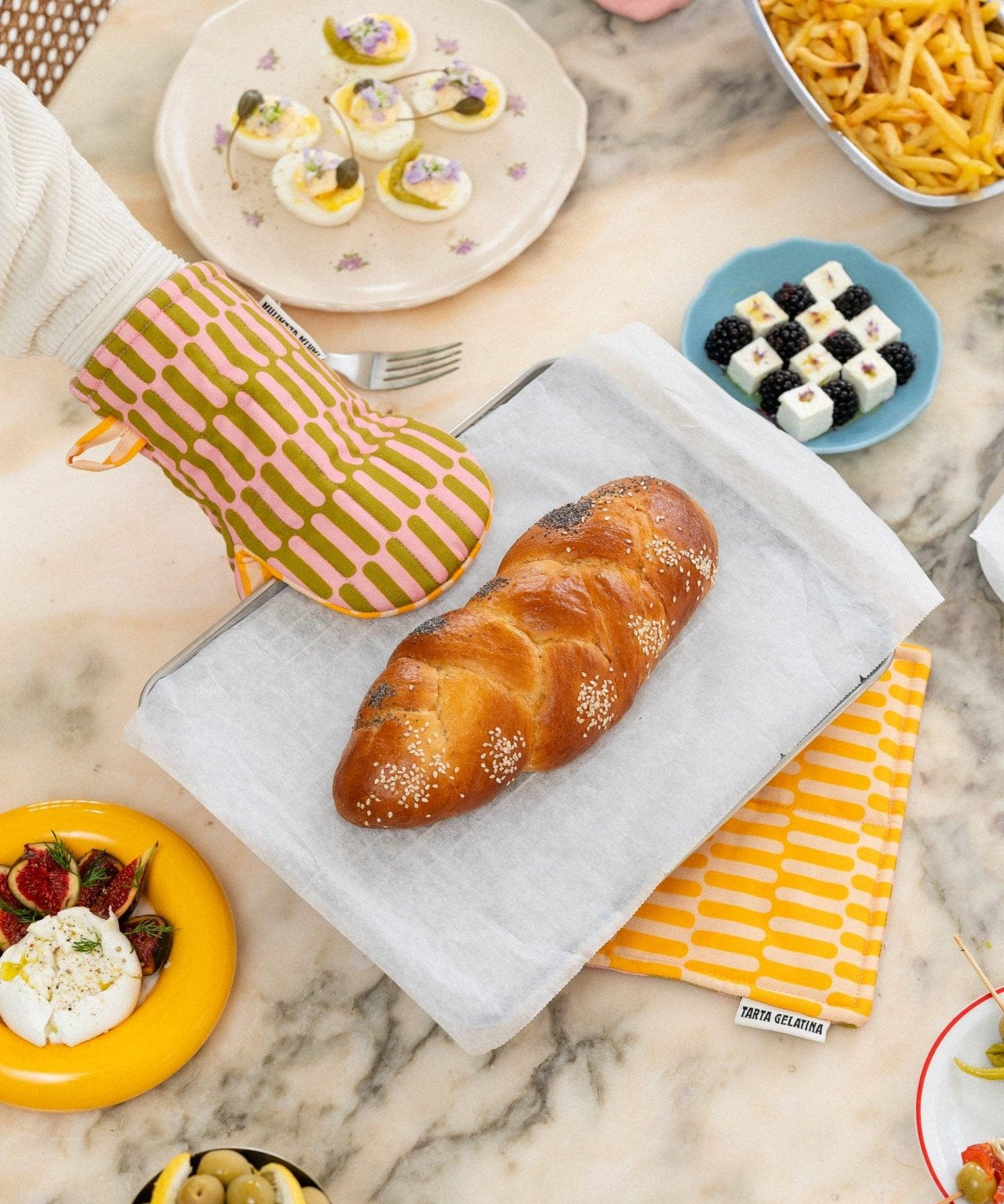 Tarta Gelatina - FRENCH FRIES Backofenhandschuh - Ofenhandschuhe - ROSA ECK Concept Store