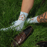 Tarta Gelatina - TRY LATER Socken – Hellblau mit Blumen - Motiv - Socken - ROSA ECK Concept Store