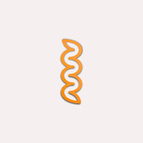 The Completist - MINI - HELIX Kleines Lesezeichen | Mandarin - ROSA ECK - Bookmark, Orange,