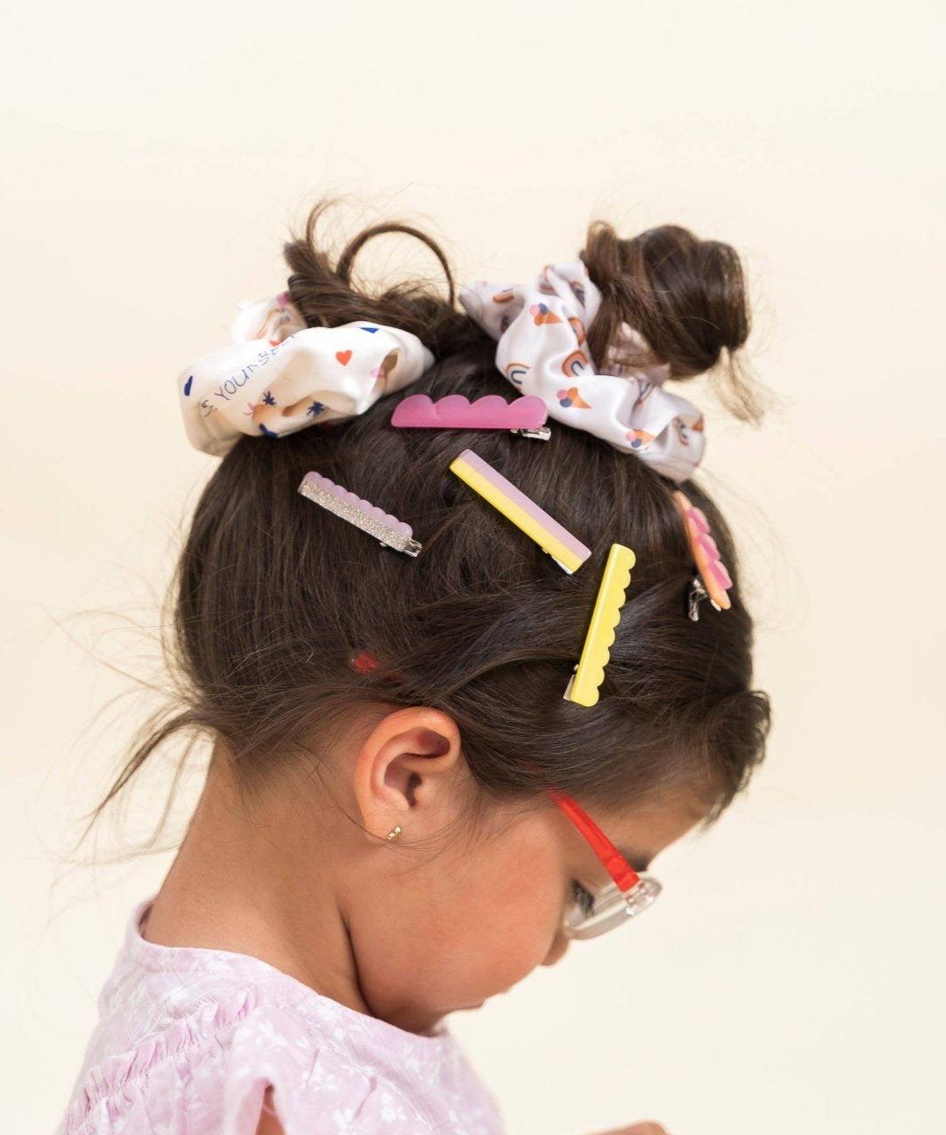 the cotton cloud - Kinder - Haarspangen 3er - Set • Waves Pastel - Kinder - Haarspange - ROSA ECK
