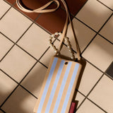 The Sticky Sis Club - KNITTED STRIPES Handytasche • marzipan + sky - Handytasche - ROSA ECK