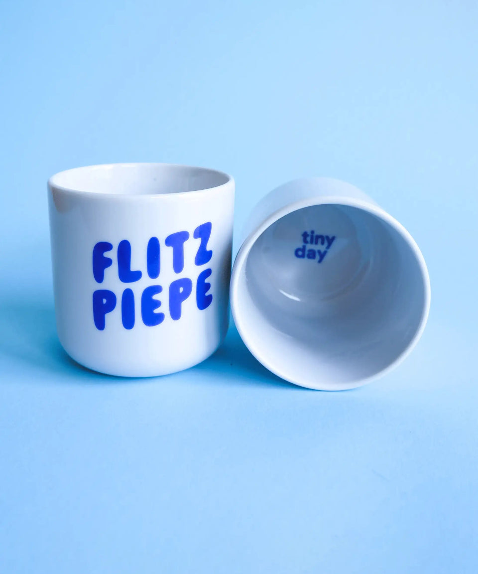 tinyday - FLITZPIEPE Becher • Blau - Kaffee - und Teetasse - ROSA ECK Concept Store