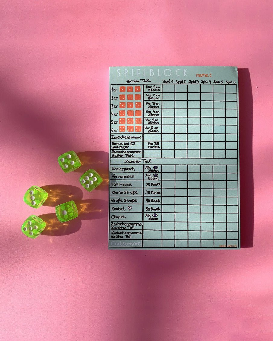 Ute Arnold - KNIFFEL Würfelspiel | Grün - ROSA ECK - , ,