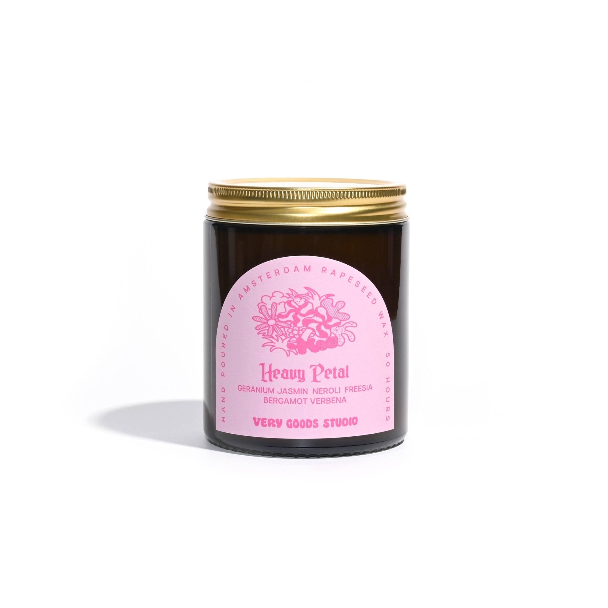 Very Goods Studio - HEAVY PETAL Große Duftkerze im Glas (170 ml) - Kerze - ROSA ECK Concept Store