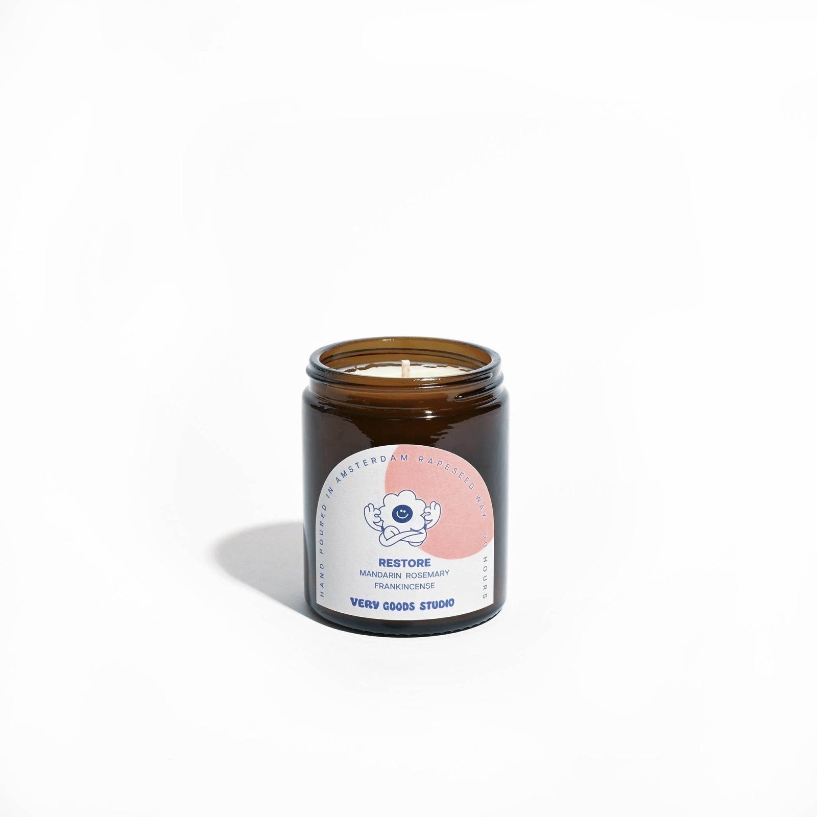 Very Goods Studio - RESTORE Große Duftkerze im Glas (170 ml) - ROSA ECK