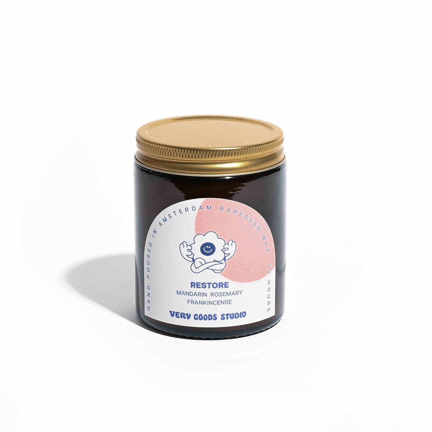 Very Goods Studio - RESTORE Große Duftkerze im Glas (170 ml) - ROSA ECK