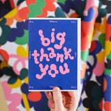 Wrap - BIG THANK YOU Geprägte Grußkarte - Grußkarte - ROSA ECK