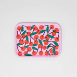 Wrap - Cherries Pink Small Rectangle Birch Serving Tray - ROSA ECK Concept Store