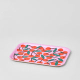 Wrap - Cherries Pink Small Rectangle Birch Serving Tray - ROSA ECK Concept Store