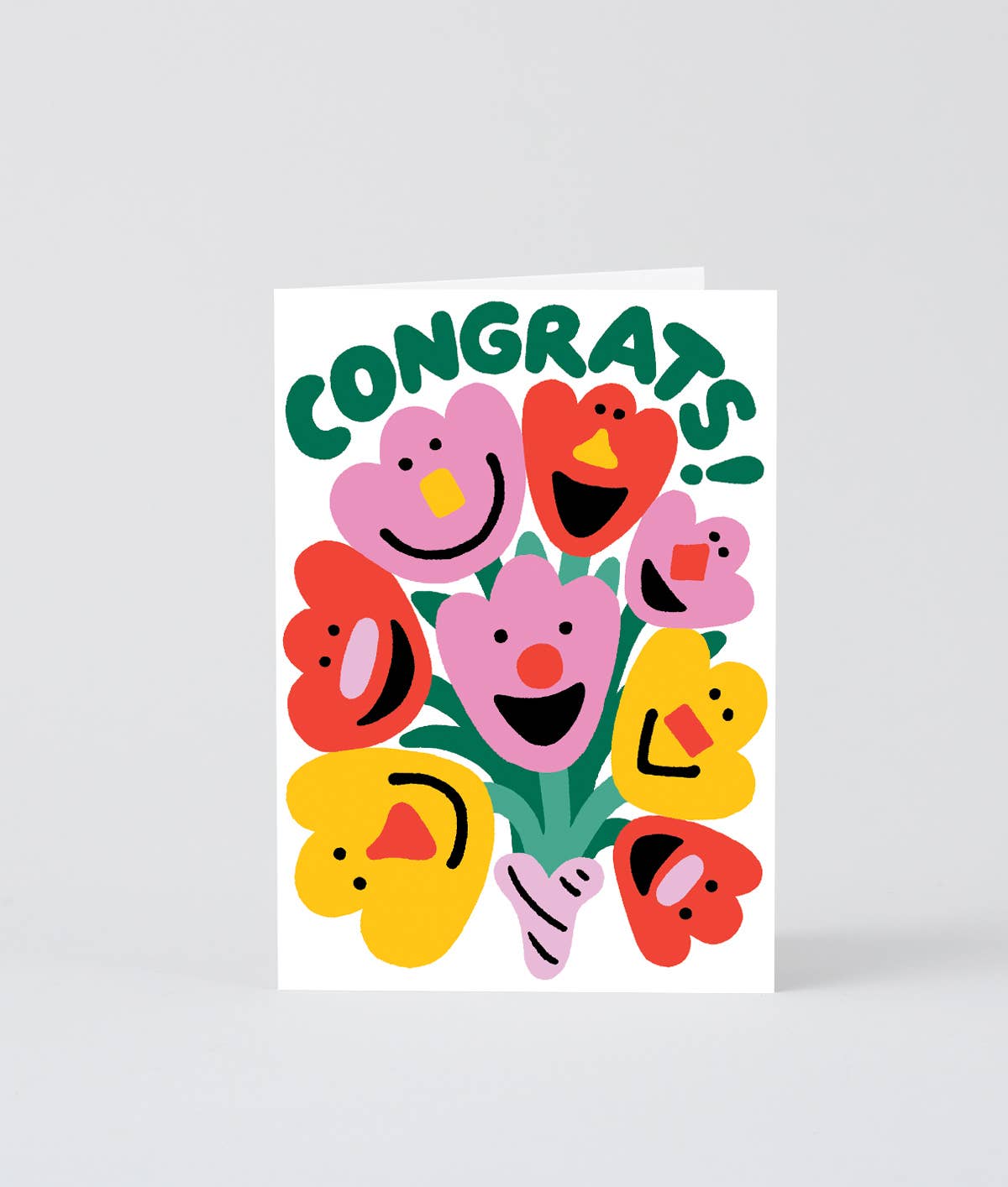Wrap - CONGRATS FLOWERS Grußkarte - Grußkarte - ROSA ECK Concept Store
