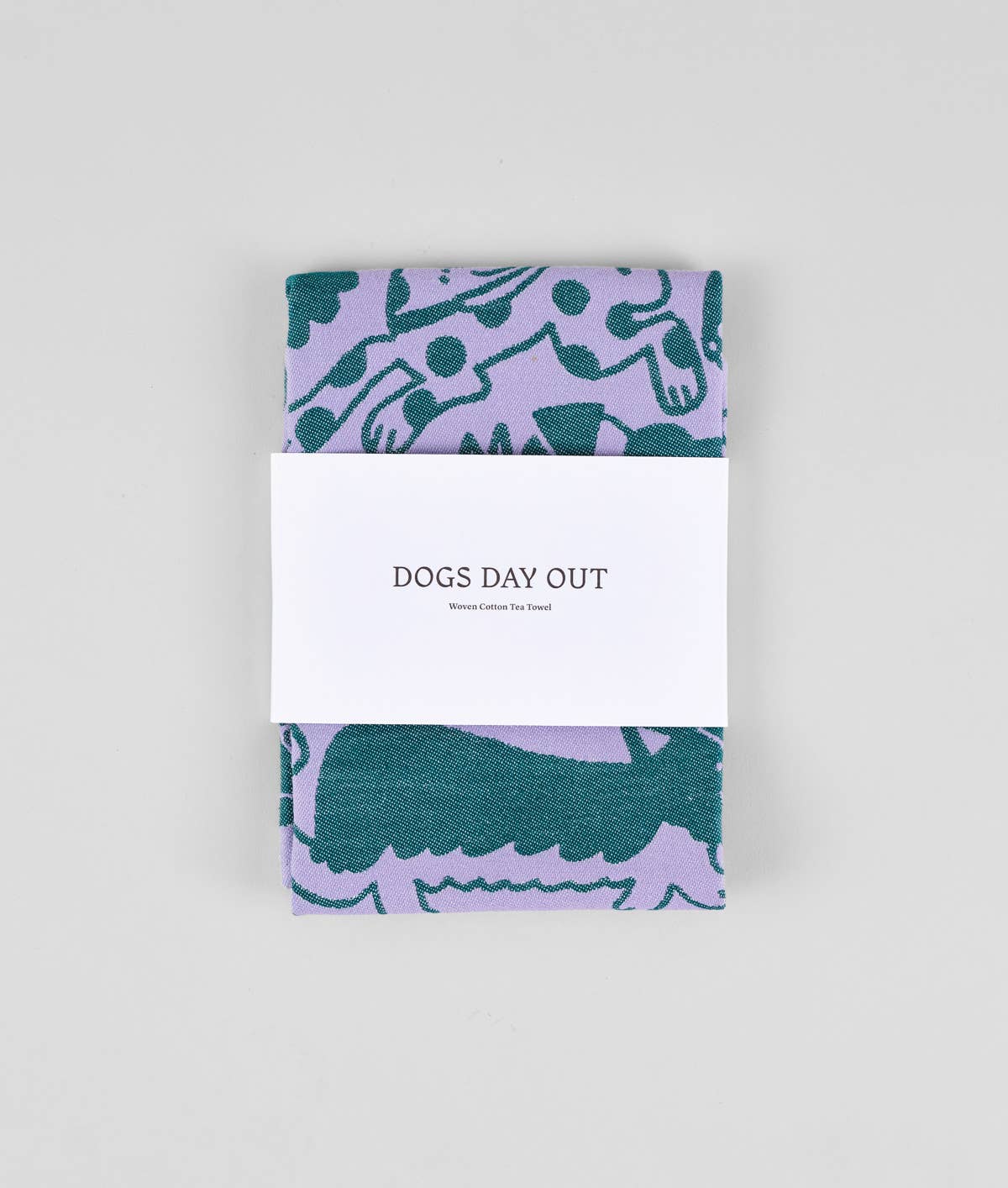Wrap - DOGS DAY OUT Geschirrtuch | Lila/Grün - Geschirrtuch - ROSA ECK Concept Store