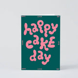 Wrap - HAPPY CAKE DAY Grußkarte mit Prägung - Grußkarte - ROSA ECK Concept Store
