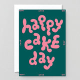 Wrap - HAPPY CAKE DAY Grußkarte mit Prägung - Grußkarte - ROSA ECK Concept Store