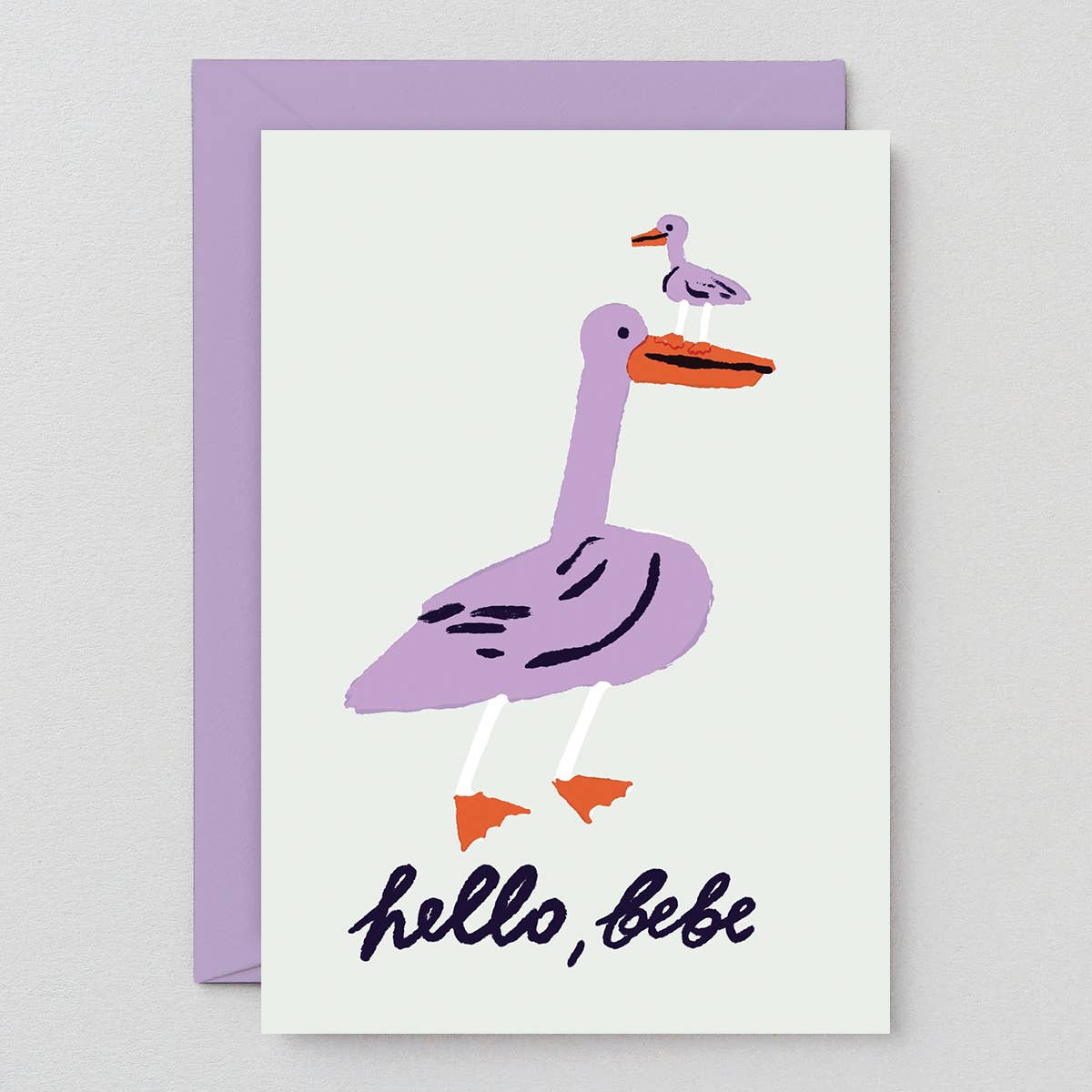 Wrap - HELLO, BEBE Grußkarte zur Geburt - Grußkarte - ROSA ECK Concept Store