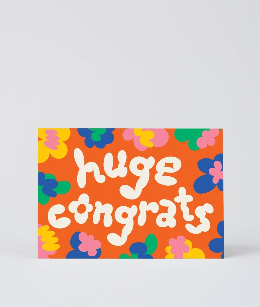 Wrap - HUGE CONGRATS Geprägte Geburtstagskarte - Grußkarte - ROSA ECK Concept Store