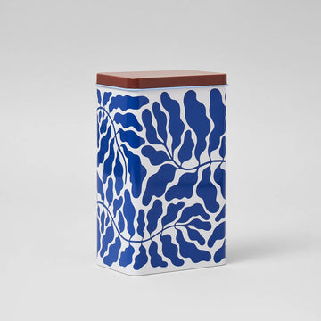 Wrap - LEAVES Kaffeedose (Linnéa Andersson) - ROSA ECK - Blau, Blätter,
