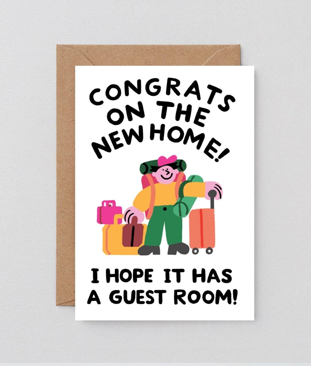 Wrap - NEW HOME WITH A GUEST ROOM Grußkarte zum Einzug - Grußkarte - ROSA ECK Concept Store