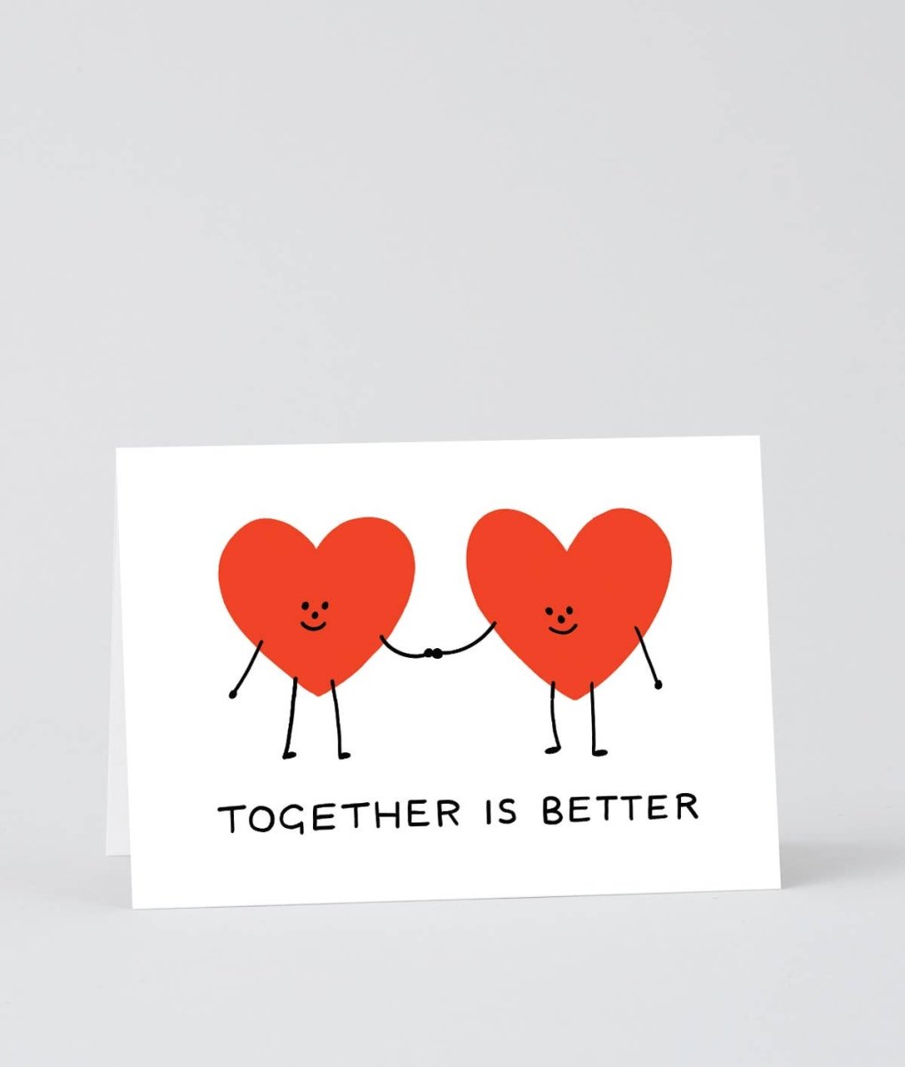 Wrap - TOGETHER IS BETTER Grußkarte - Grußkarte - ROSA ECK Concept Store