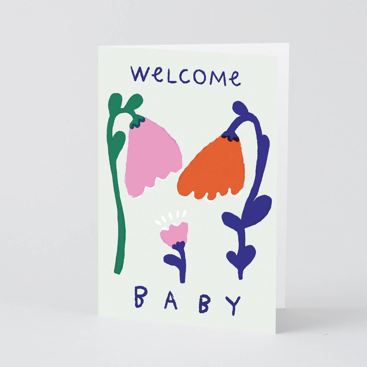 Wrap - WELCOME BABY Glückwunschkarte - Grußkarte - ROSA ECK Concept Store